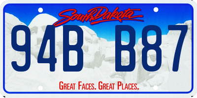 SD license plate 94BB87