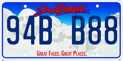 SD license plate 94BB88