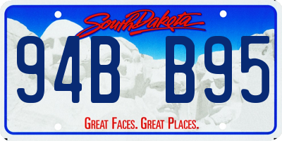 SD license plate 94BB95