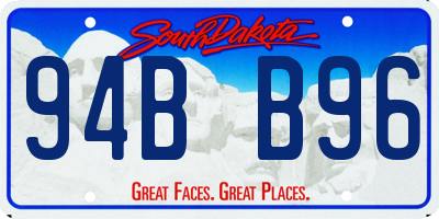 SD license plate 94BB96