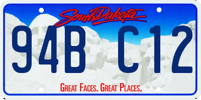 SD license plate 94BC12