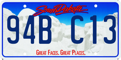 SD license plate 94BC13