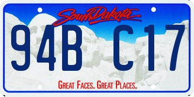 SD license plate 94BC17