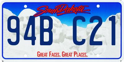 SD license plate 94BC21