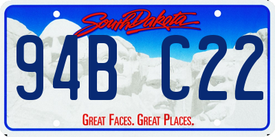 SD license plate 94BC22