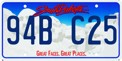 SD license plate 94BC25