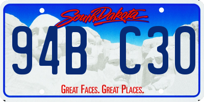 SD license plate 94BC30