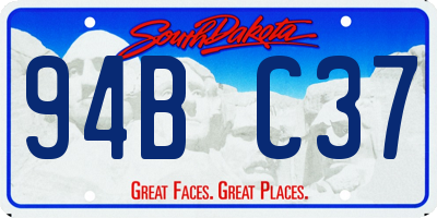 SD license plate 94BC37