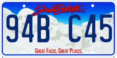 SD license plate 94BC45