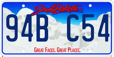 SD license plate 94BC54