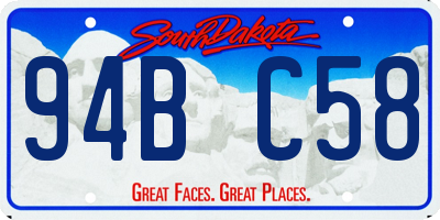 SD license plate 94BC58