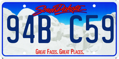 SD license plate 94BC59