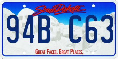 SD license plate 94BC63
