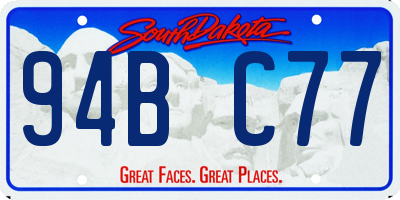 SD license plate 94BC77