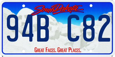 SD license plate 94BC82