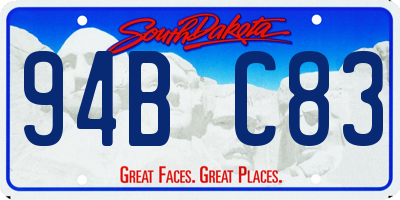 SD license plate 94BC83