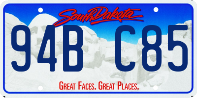 SD license plate 94BC85