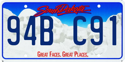 SD license plate 94BC91
