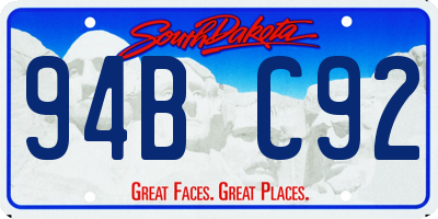 SD license plate 94BC92
