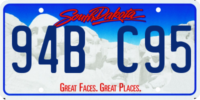 SD license plate 94BC95