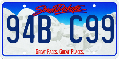 SD license plate 94BC99