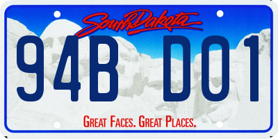 SD license plate 94BD01