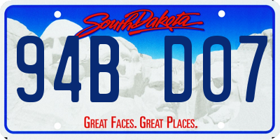 SD license plate 94BD07