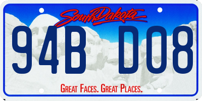 SD license plate 94BD08
