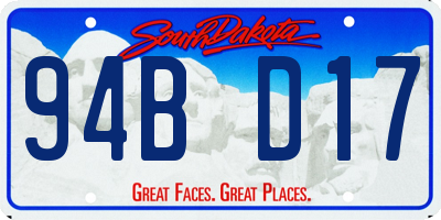 SD license plate 94BD17