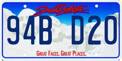 SD license plate 94BD20