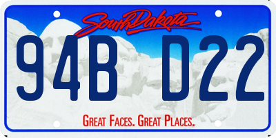 SD license plate 94BD22