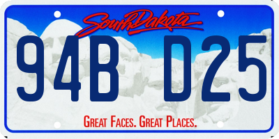 SD license plate 94BD25