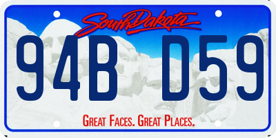 SD license plate 94BD59
