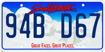 SD license plate 94BD67