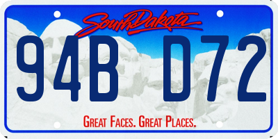SD license plate 94BD72