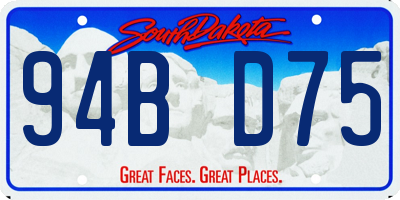 SD license plate 94BD75