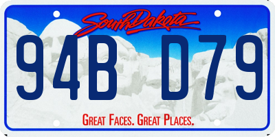 SD license plate 94BD79