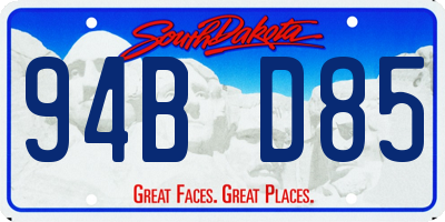 SD license plate 94BD85