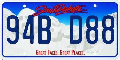 SD license plate 94BD88