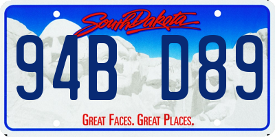 SD license plate 94BD89