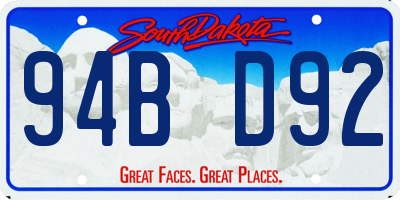 SD license plate 94BD92
