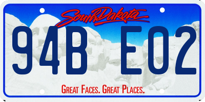SD license plate 94BE02