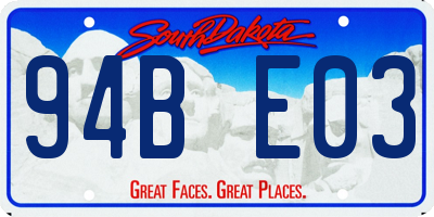SD license plate 94BE03
