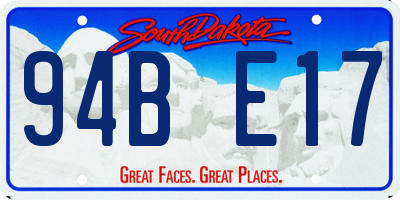 SD license plate 94BE17
