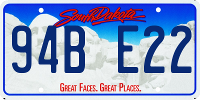 SD license plate 94BE22