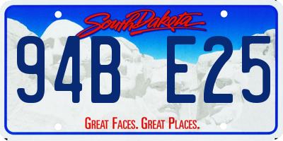 SD license plate 94BE25