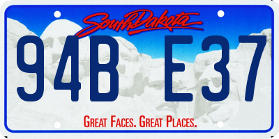 SD license plate 94BE37
