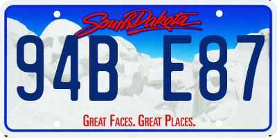 SD license plate 94BE87