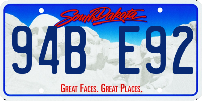 SD license plate 94BE92