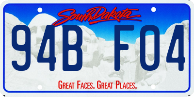 SD license plate 94BF04
